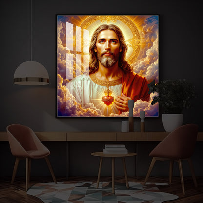 Lord Jesus Modern Luxury Backlight Square Wall Art