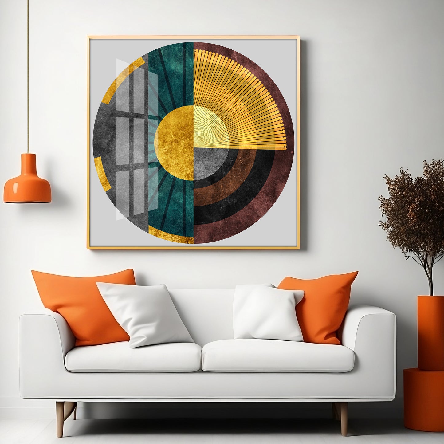 Circular Artistry Premium Acrylic Square Wall Art