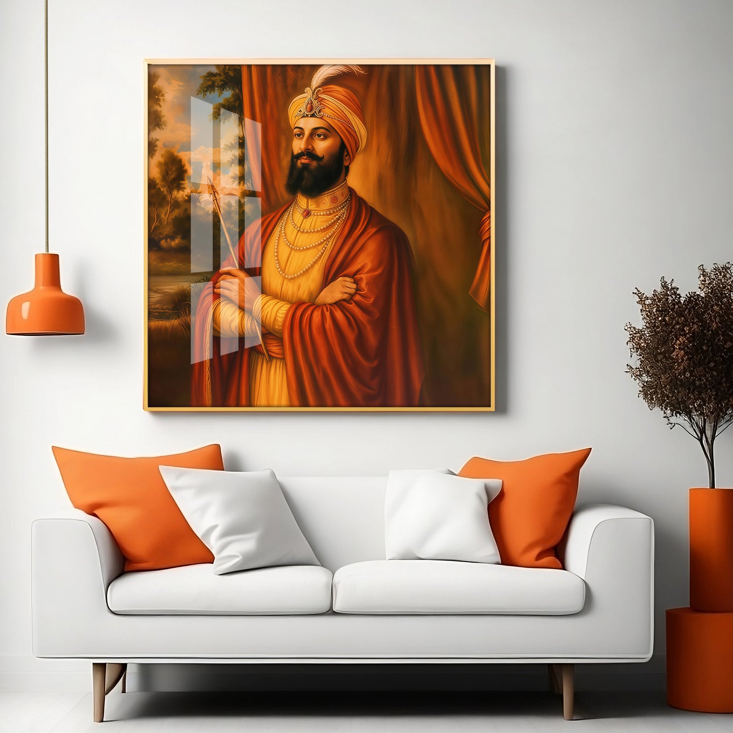 Divine Guru Gobind Singh Ji Premium Acrylic Square Wall Art