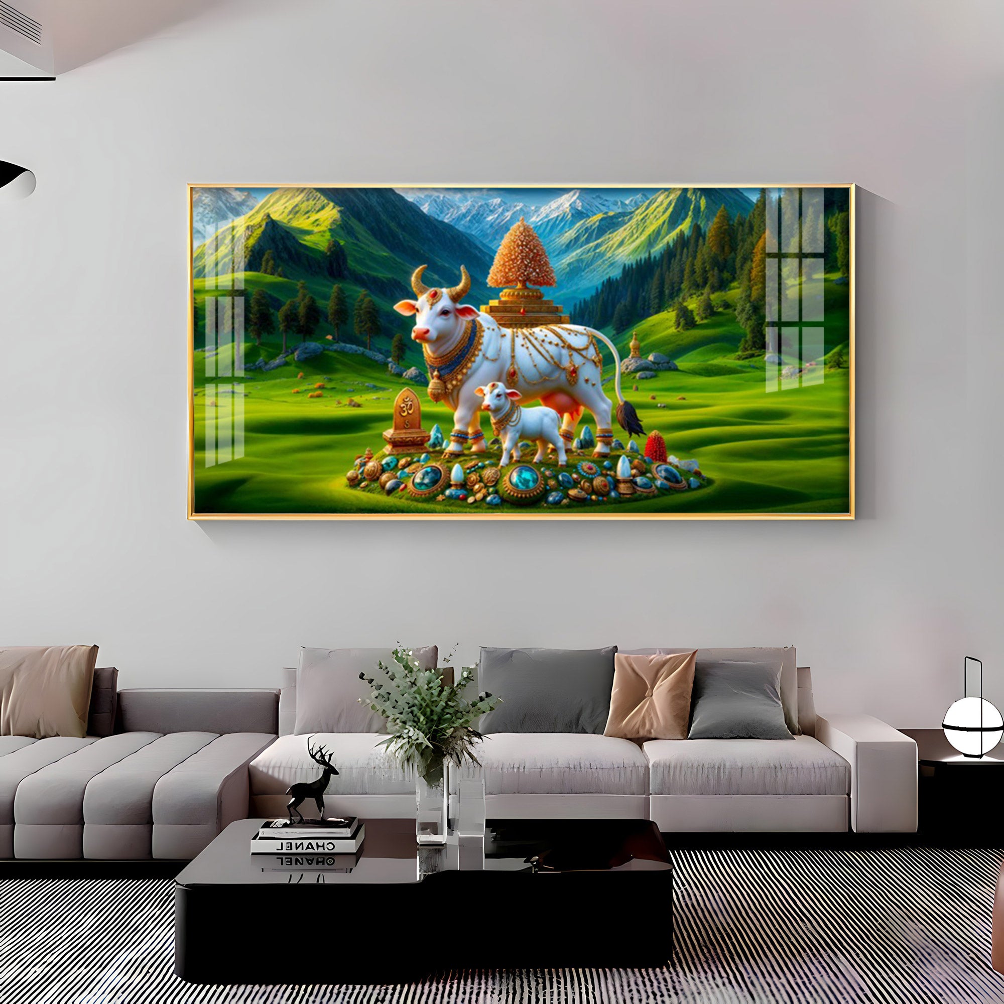 Nandi Shakti Premium Acrylic Horizontal Wall Art