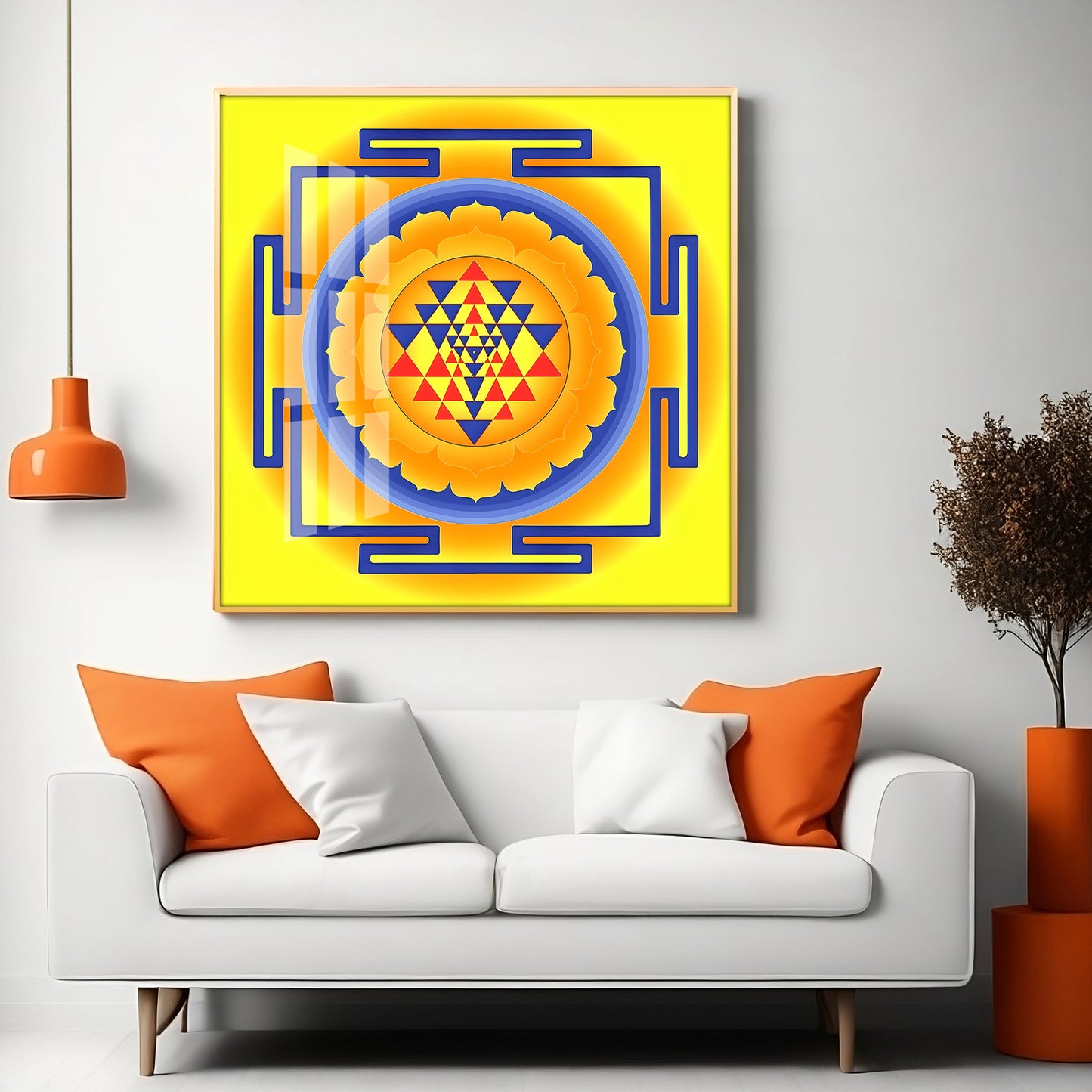 Laxmi Shri Yantra Premium Acrylic Square Wall Art