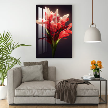 Red Lilies Acrylic Wall Art