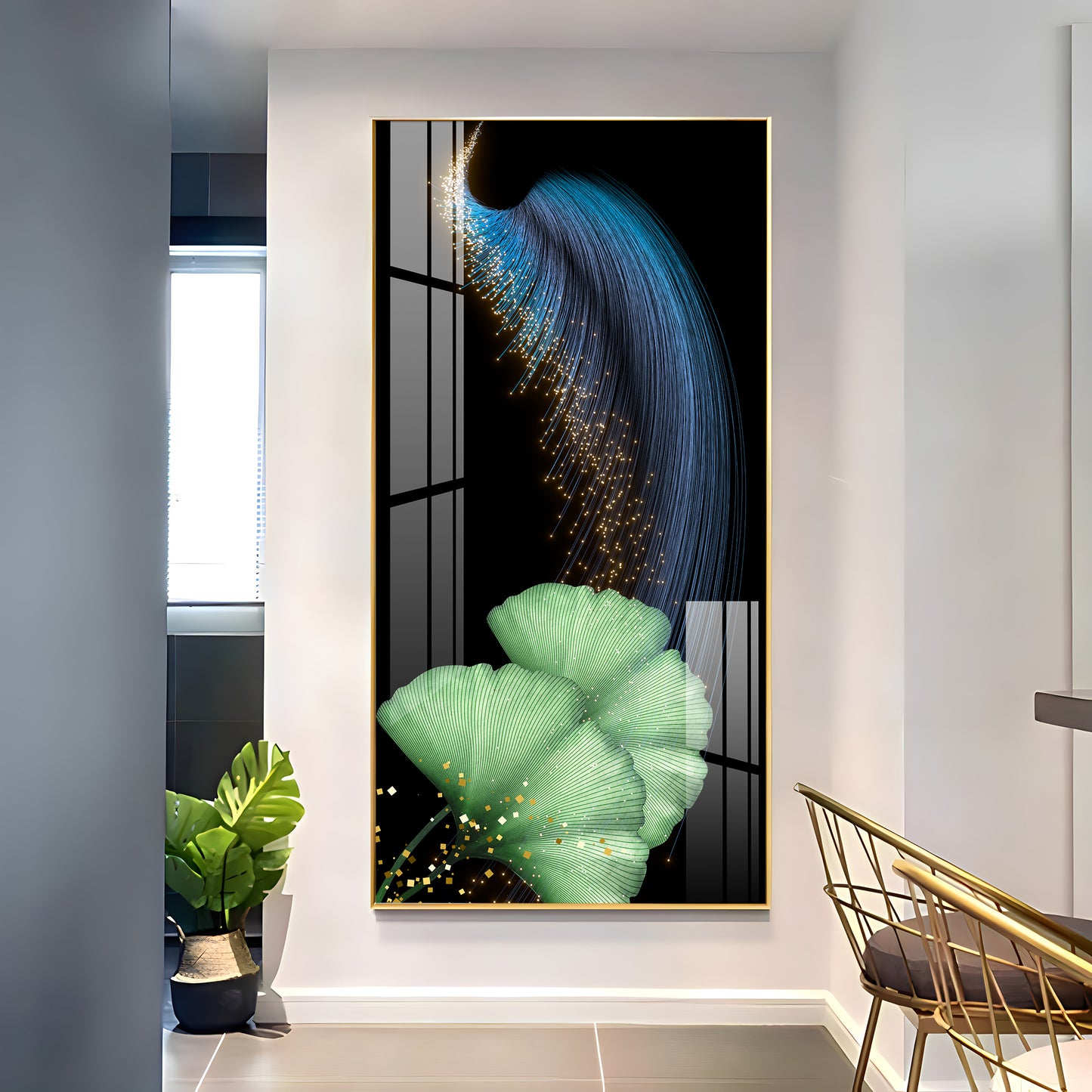 Celestial Showers Premium Acrylic Vertical Wall Art