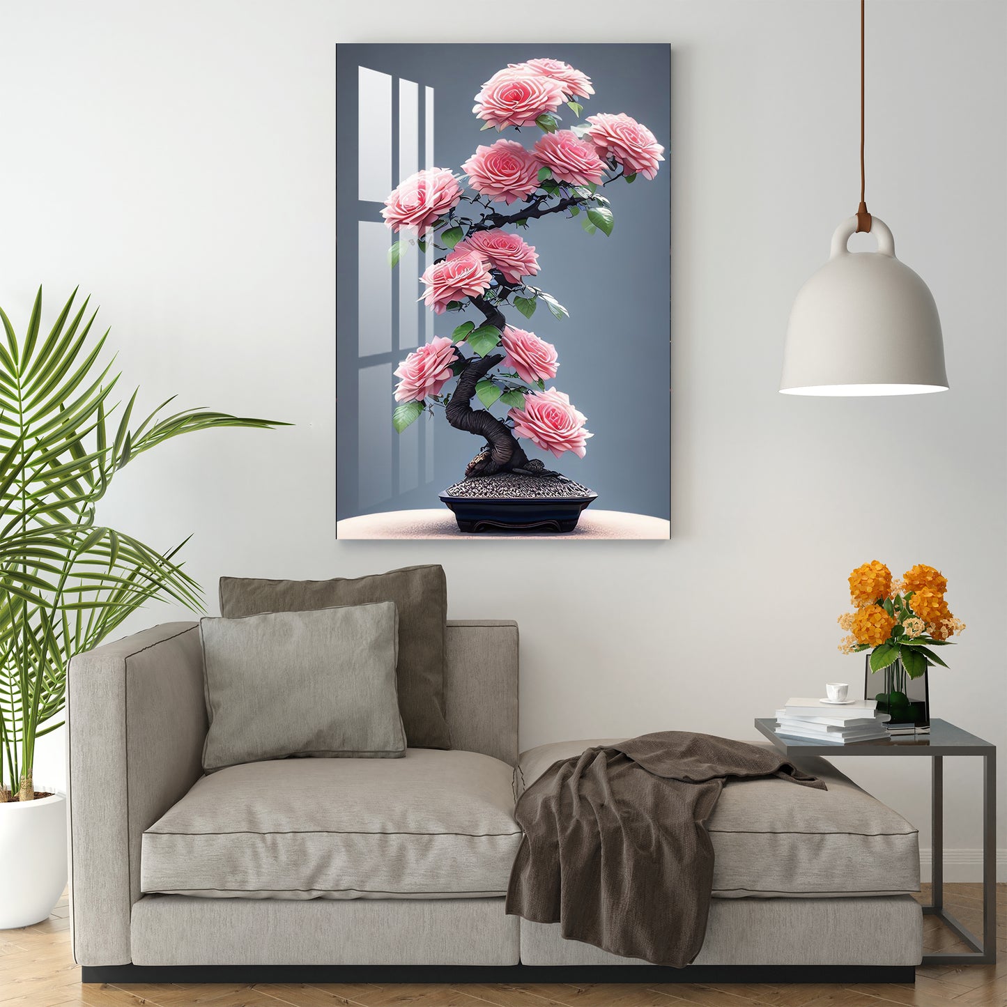 Pink Roses Acrylic Wall Art