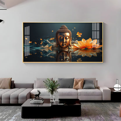 Descent Buddha Premium Acrylic Horizontal Wall Art