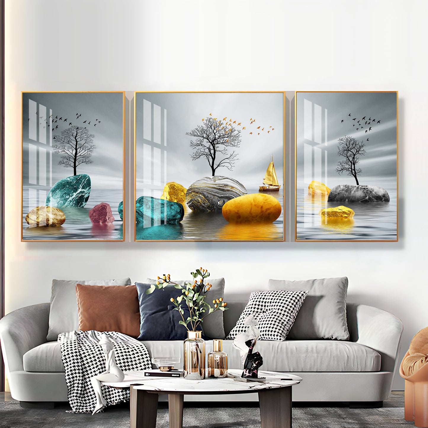 Colorful Glory Premium Acrylic Wall Art (Set of 3)