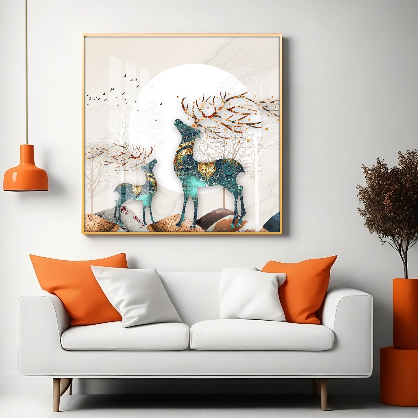 Lucky Deer Premium Acrylic Square Wall Art