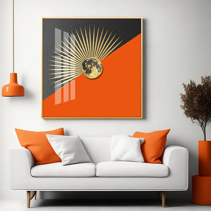 Symbolic Rays Premium Acrylic Square Wall Art