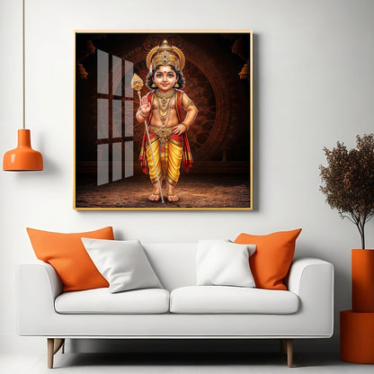 Bhagwan Murugan Ji Premium Acrylic Square Wall Art