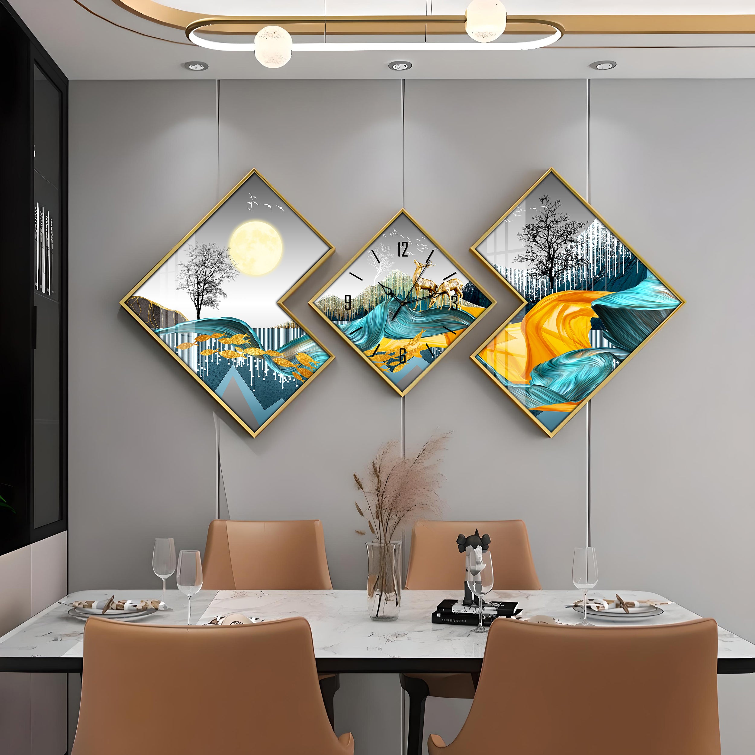 Full Moon Forest Premium Acrylic Wall Clock