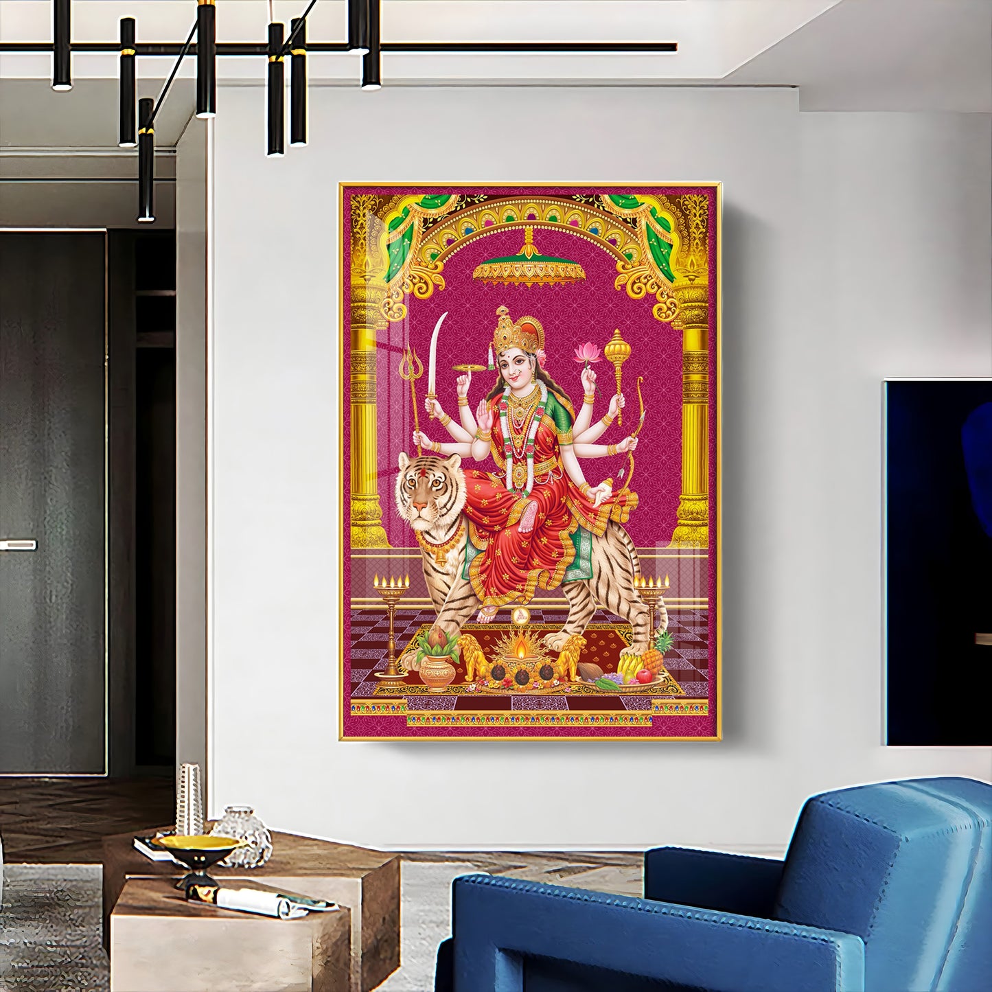 Maa Durga Spirit Premium Acrylic Vertical Wall Art