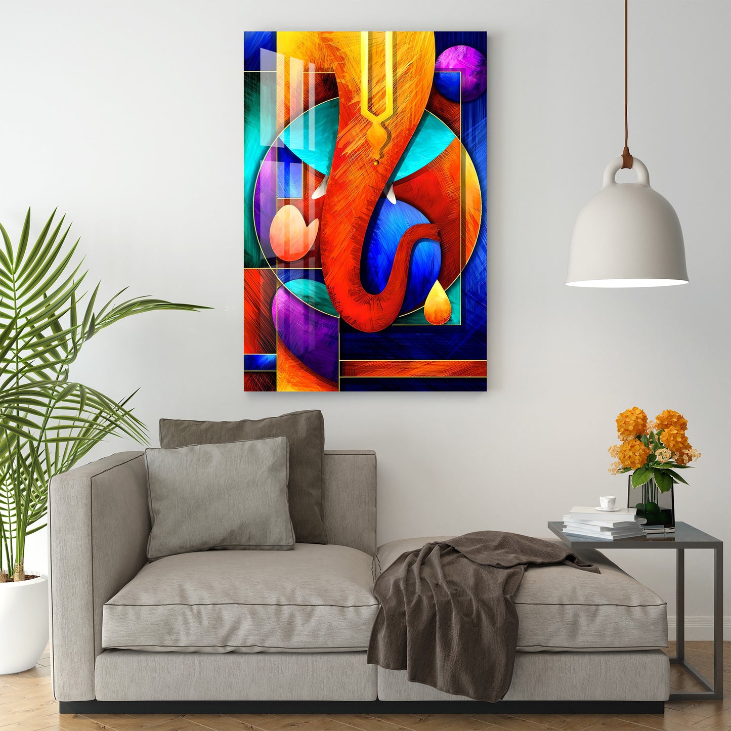 Vibrant Ganpati Acrylic Wall Art