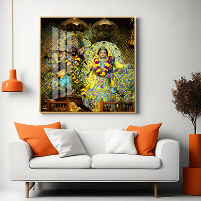 Radha Krishna Premium Acrylic Square Wall Art