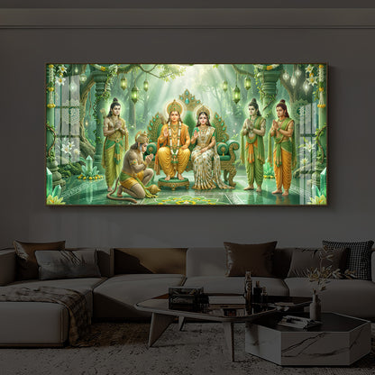Siya Ram Ji Modern Luxury Backlight Horizontal Wall Art