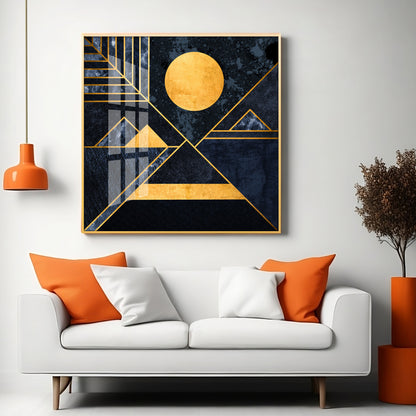 Moon & Mountains Premium Acrylic Square Wall Art