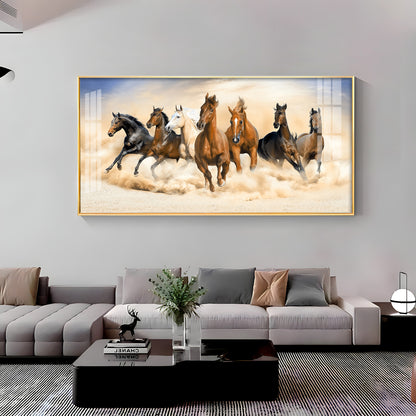 Herd of Horses Premium Acrylic Horizontal Wall Art