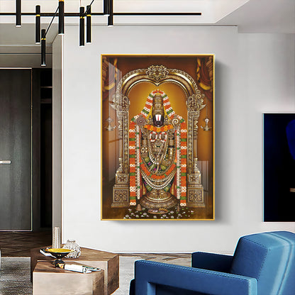 Majestic Lord Tirupati Balaji Premium Vertical Acrylic Wall Art