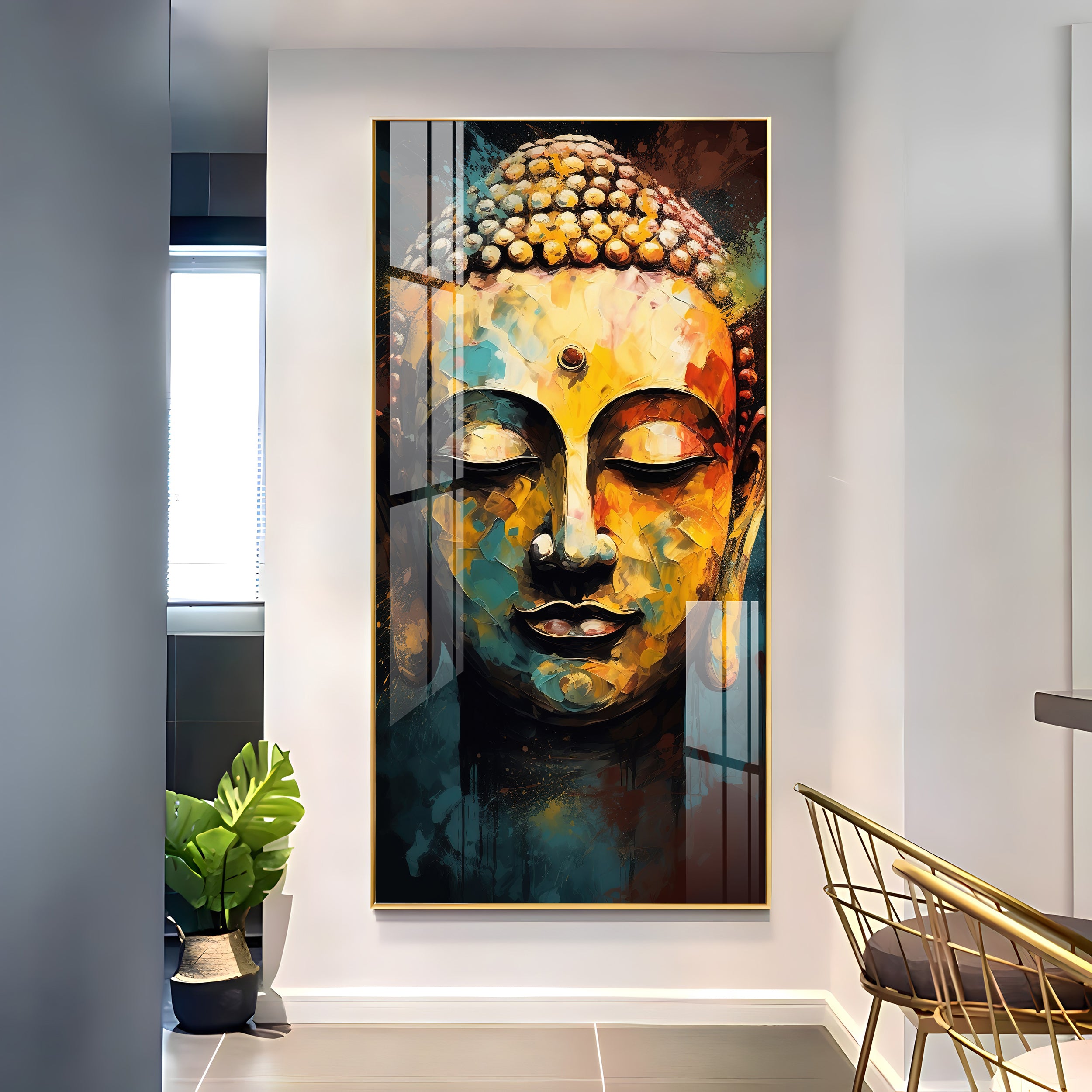 Eternal Gaze Buddha Premium Acrylic Vertical Wall Art