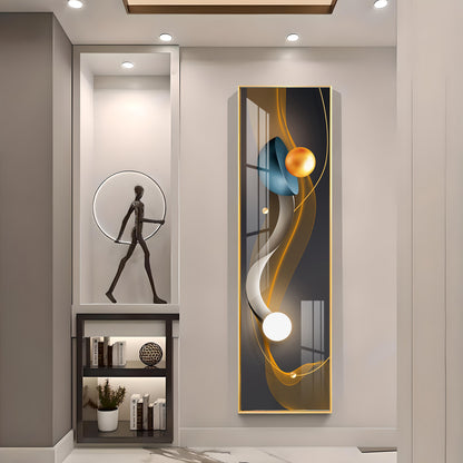 Blue Ember Radiance Premium Acrylic Vertical Wall Art