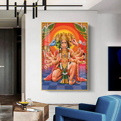 Hanuman Wisdom's Emissary Premium Vertical Acrylic Wall Art