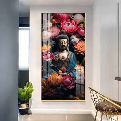 Meditating Buddha Premium Acrylic Vertical Wall Art