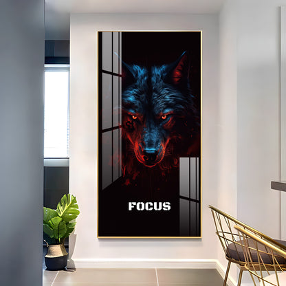 Alpha Wolf Premium Acrylic Vertical Wall Art