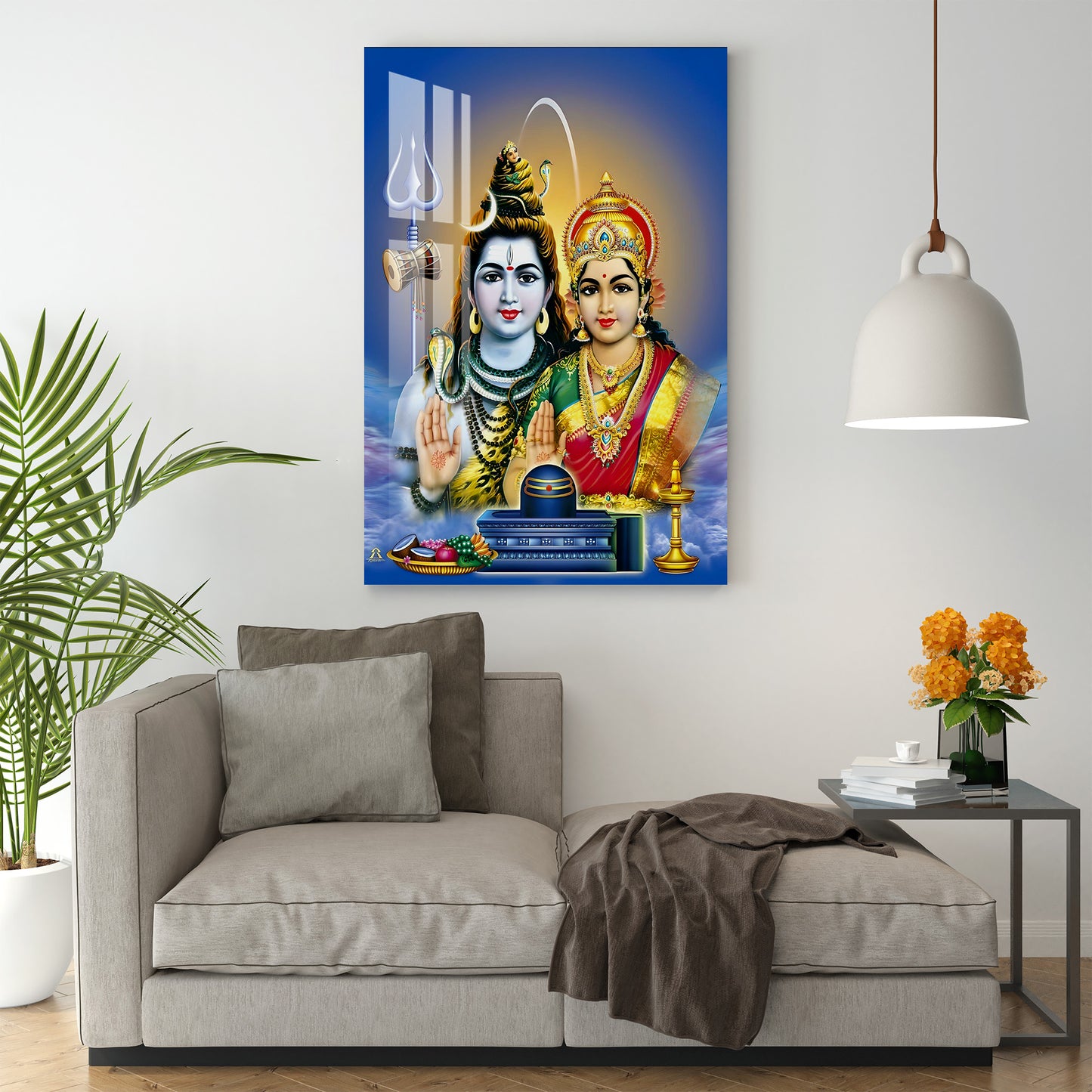 Lord Mahadev with Goddess Parvati Acrylic Wall Art