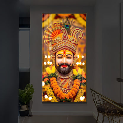 Hare Ka Sahara Modern Luxury Backlight Vertical Wall Art