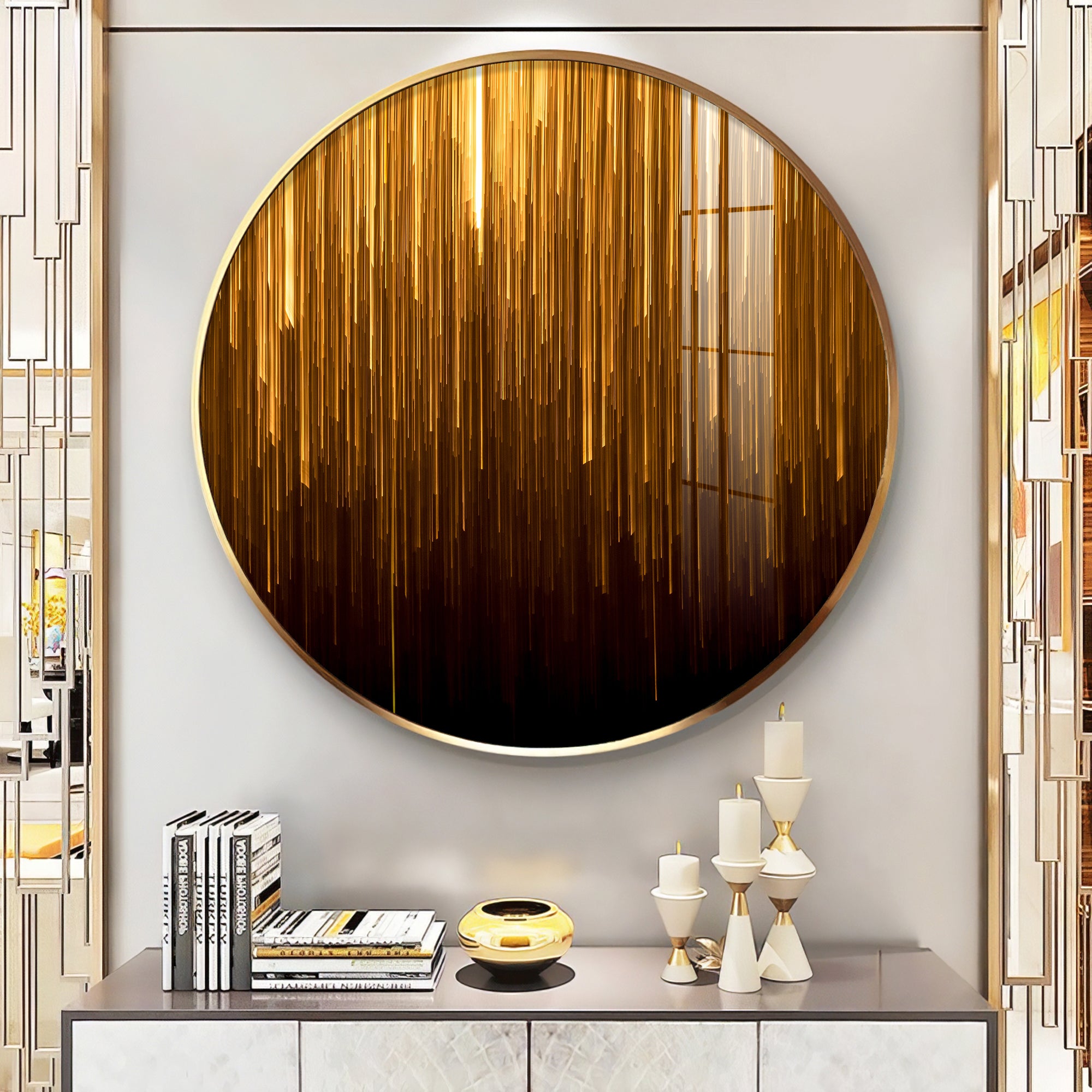 Opulent Sphere Premium Acrylic Round Wall Art