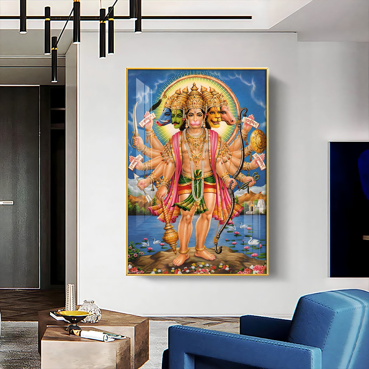 The Mighty Hanuman Premium Vertical Acrylic Wall Art