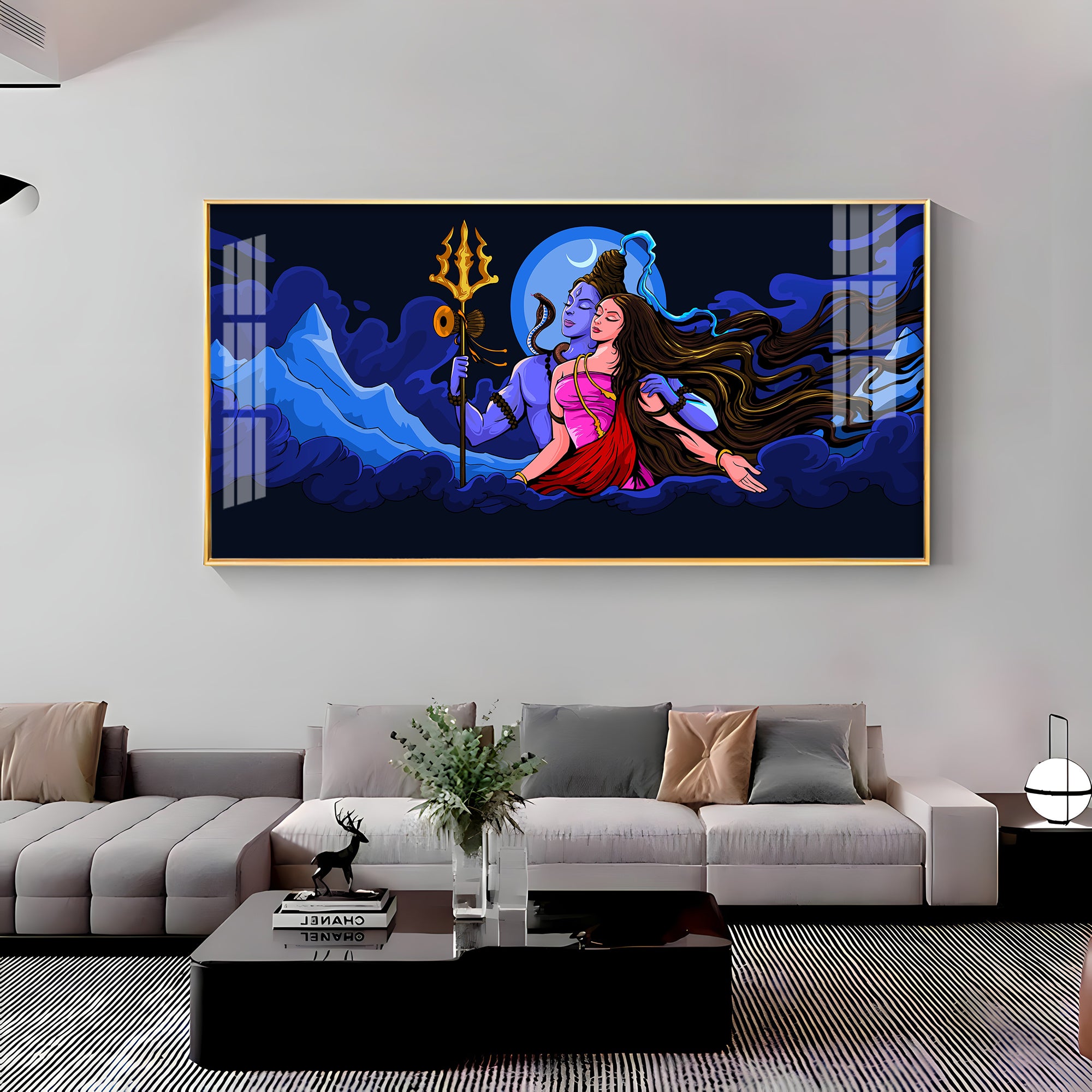Shiv Shakti Premium Acrylic Horizontal Wall Art