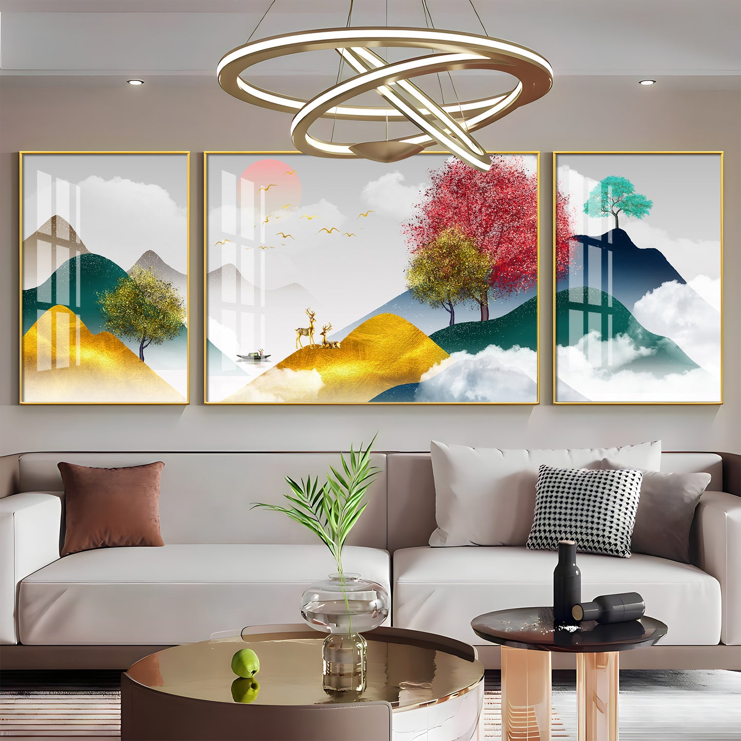 Serene Nature Premium Acrylic Wall Art (Set of 3)