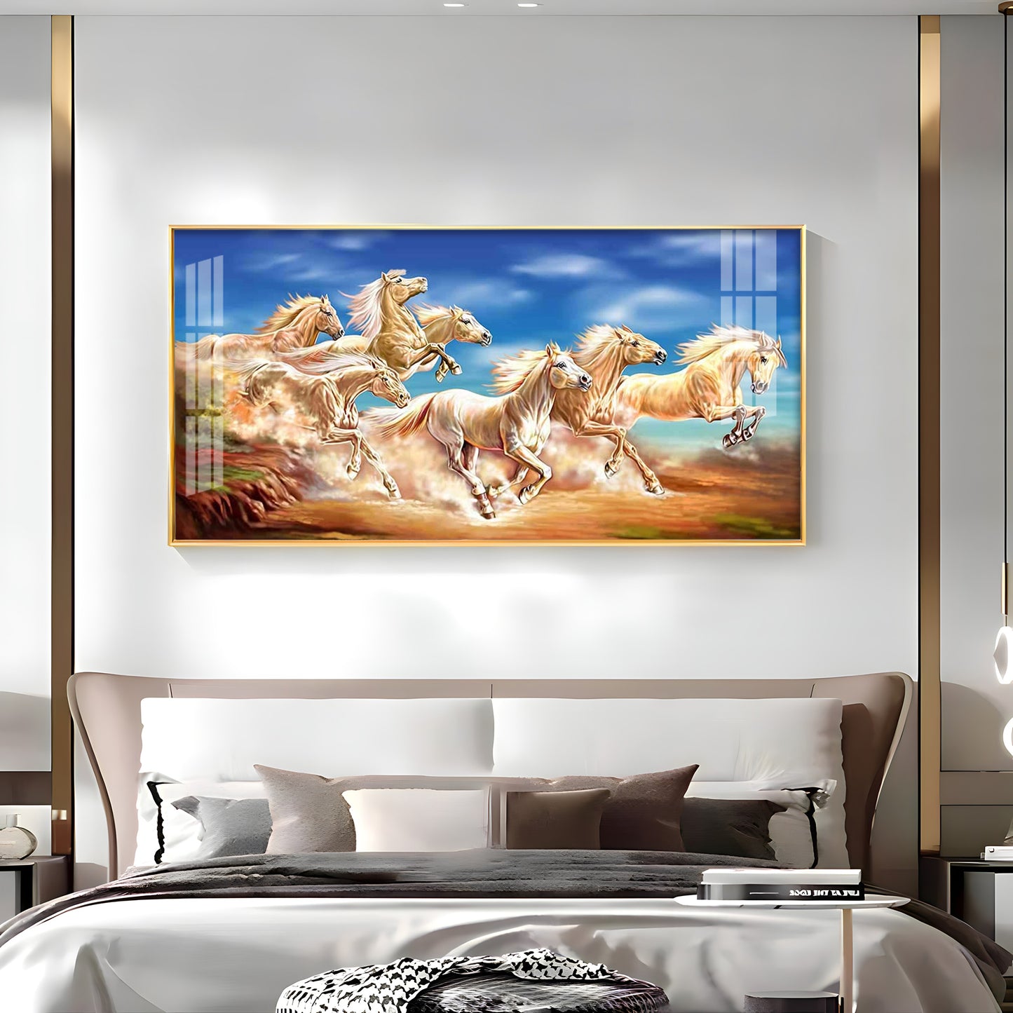 Lucky Horses Premium Acrylic Horizontal Wall Art