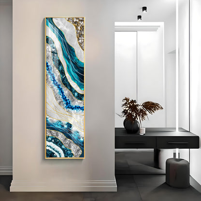 Modern Waves Premium Acrylic Vertical Wall Art