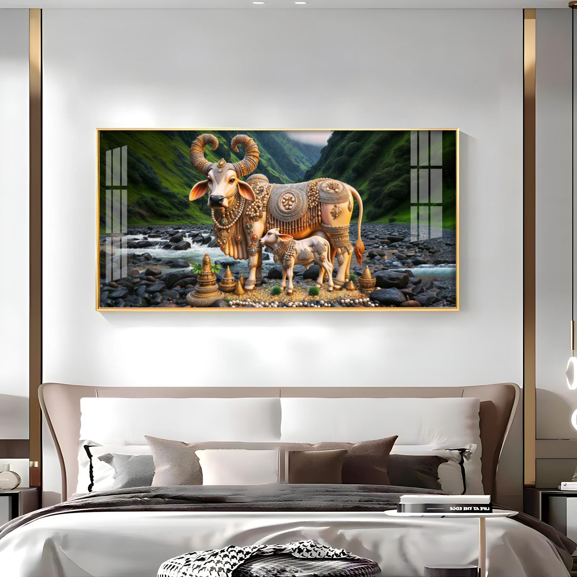 Golden Charm Premium Acrylic Horizontal Wall Art