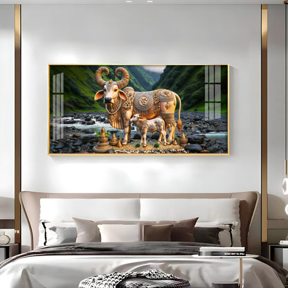 Golden Charm Premium Acrylic Horizontal Wall Art