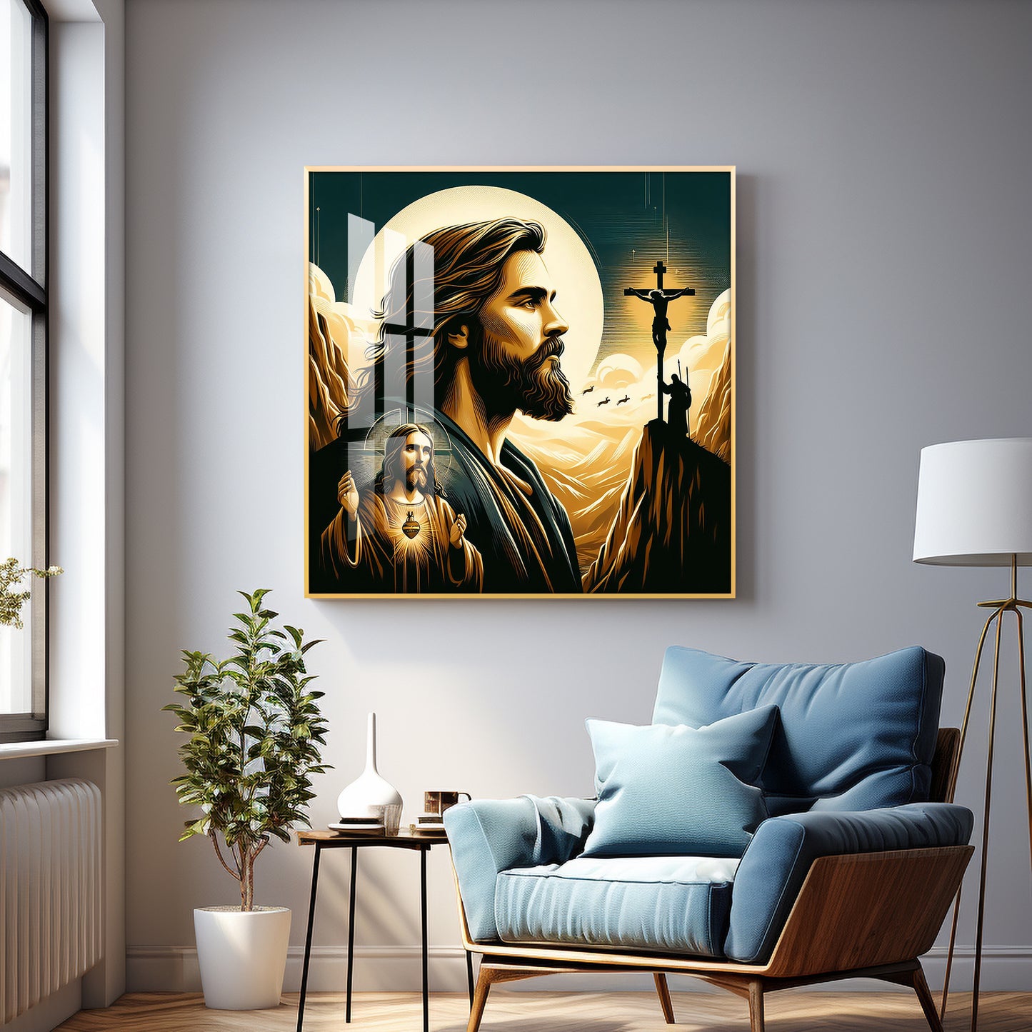 Lord Jesus Premium Acrylic Square Wall Art