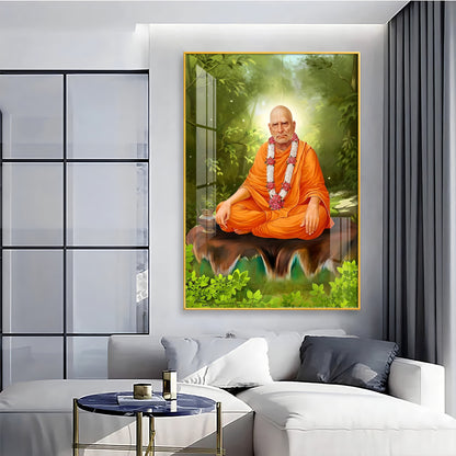 Contemplation Shri Swami Samartha Premium Vertical Acrylic Wall Art