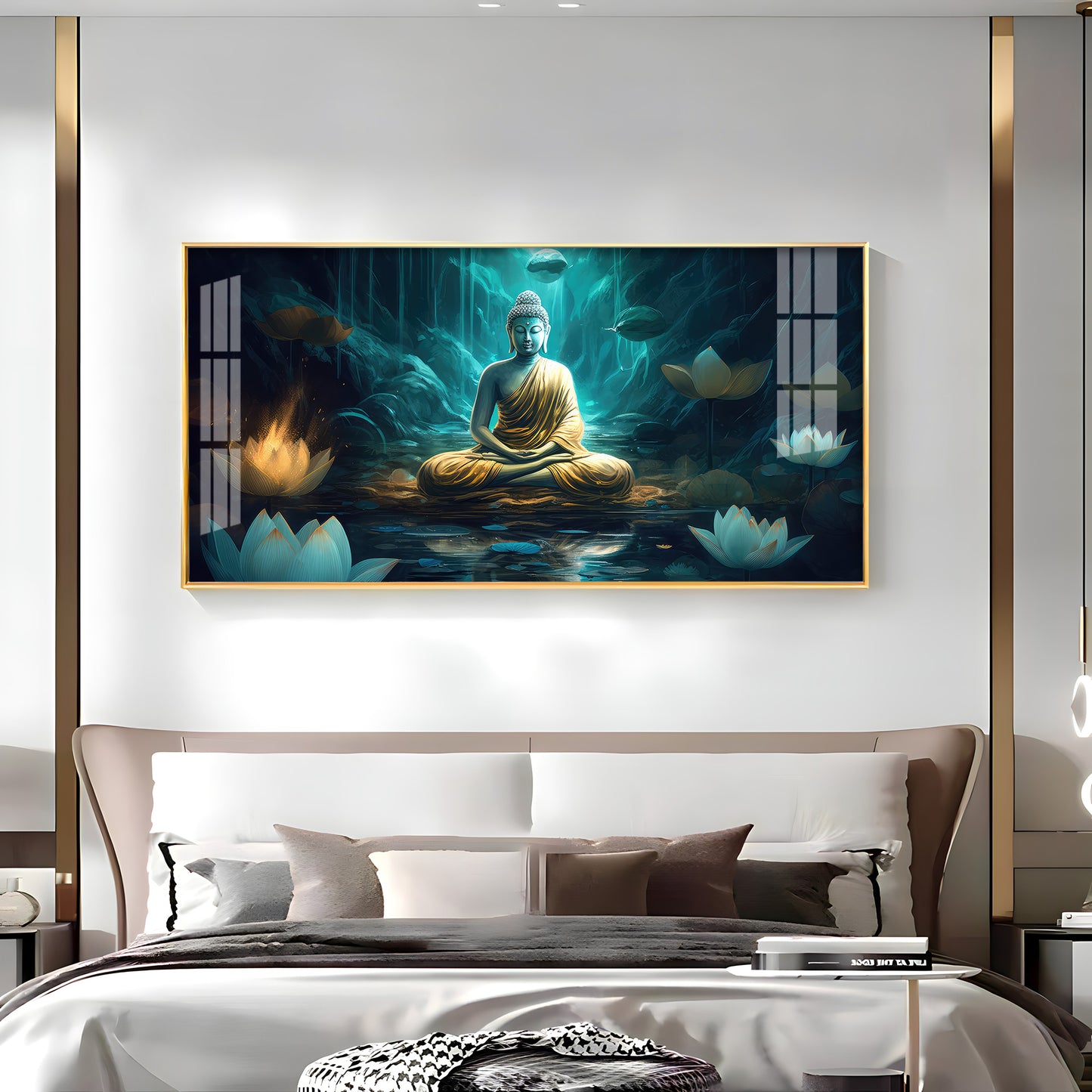 Buddha's Radiant Harmony Premium Acrylic Horizontal Wall Art