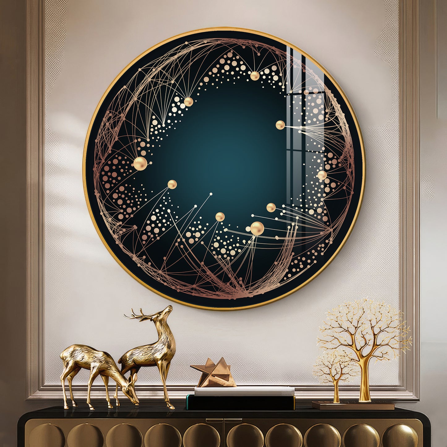 Astral Glow Premium Acrylic Round Wall Art