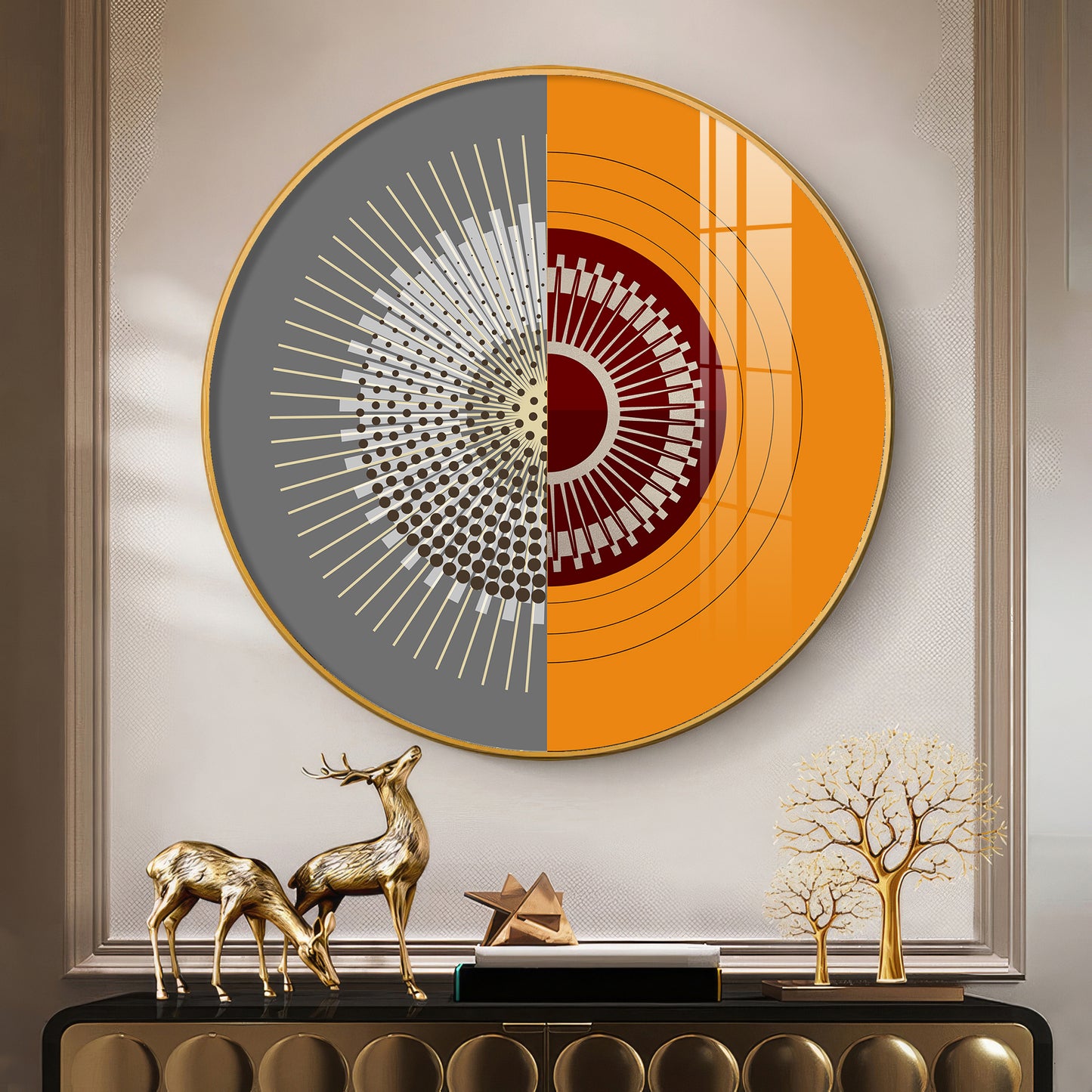 Artful Aura Premium Acrylic Round Wall Art