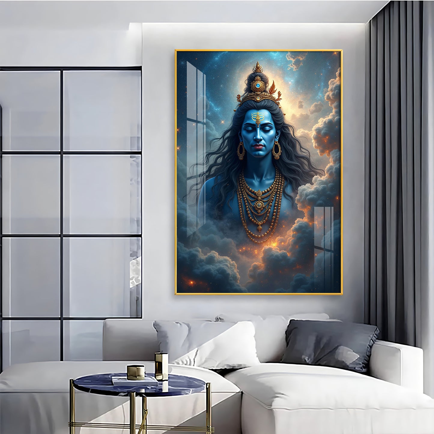 Celestial Shiva Sakti Premium Acrylic Wall Art