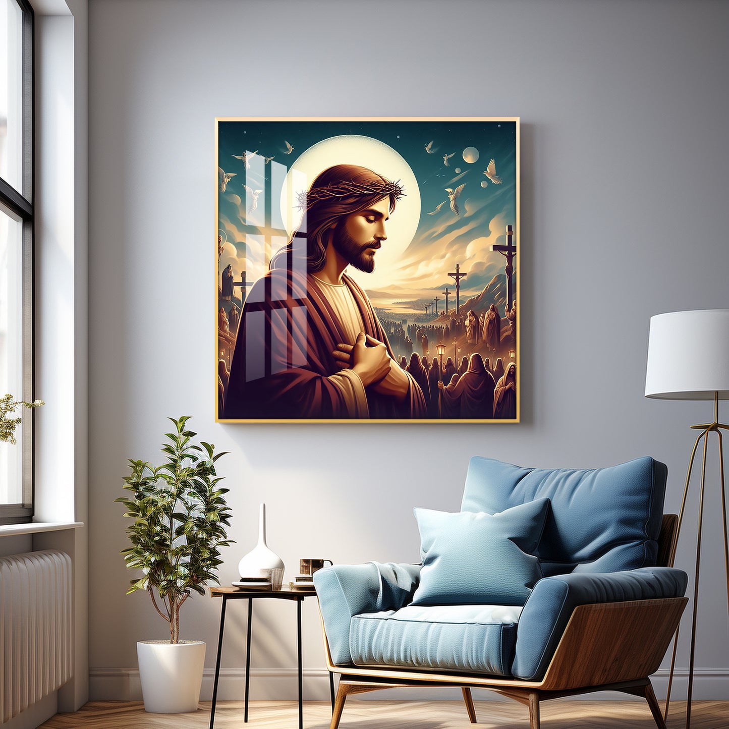 Jesus Christ Premium Acrylic Square Wall Art