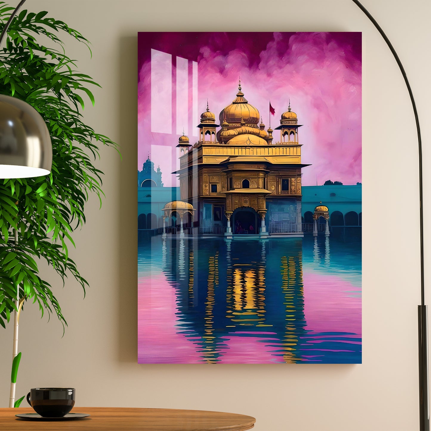 Golden Temple Acrylic Wall Art