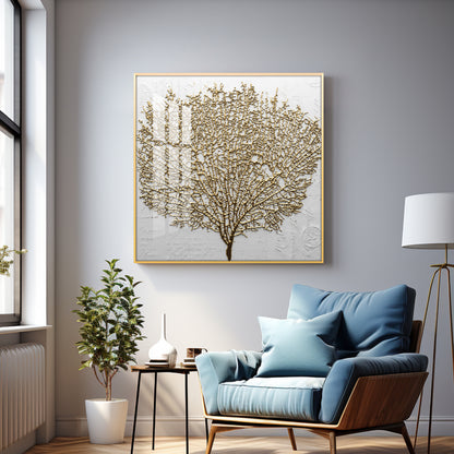 Golden Tree Premium Acrylic Square Wall Art