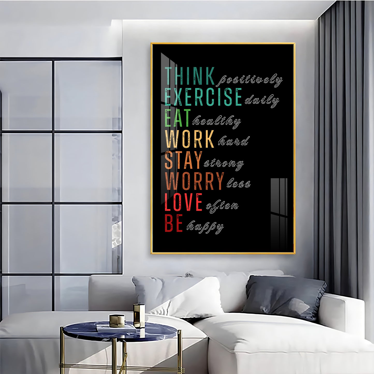 Motivational Quotes Premium Acrylic Vertical Wall Art