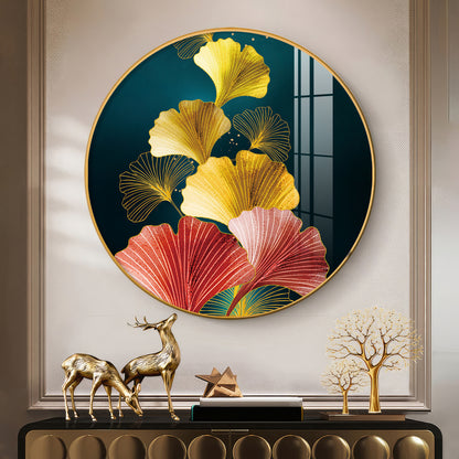 Colorful Petals Premium Acrylic Round Wall Art