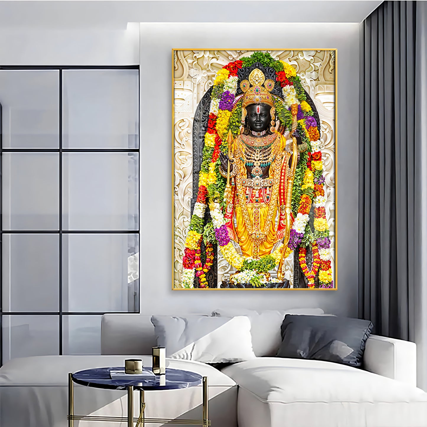 Shri Ram Janmbhoomi Portray Premium Vertical Wall Art