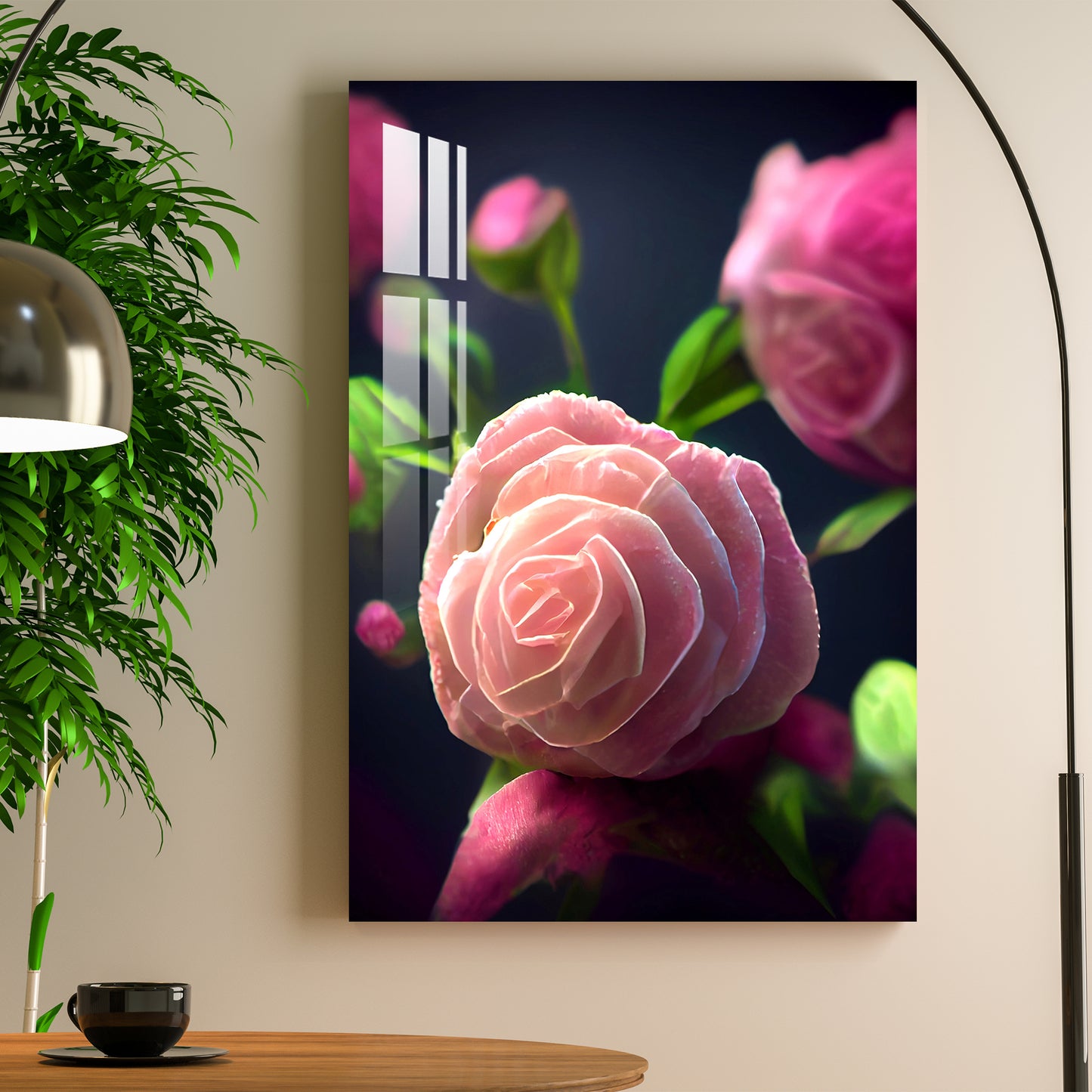 Camellia Flower Acrylic Wall Art