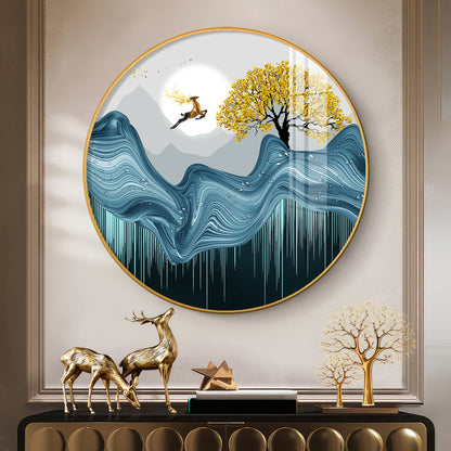 Echoes Of Nature Premium Acrylic Round Wall Art